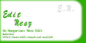 edit mesz business card